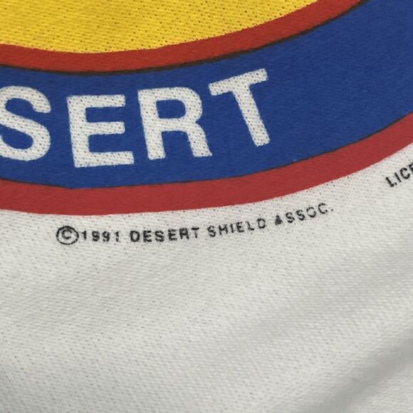 Vintage Operation Desert Storm Mens Sweatshirt Extra Large White 1991 90s USA - Picture 5 of 9